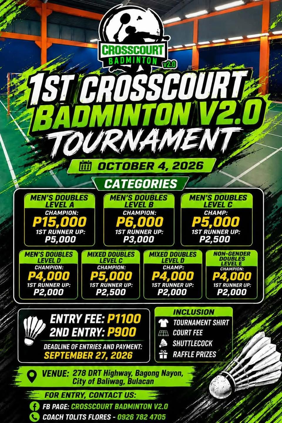 1st Crosscourt Badminton v2.0