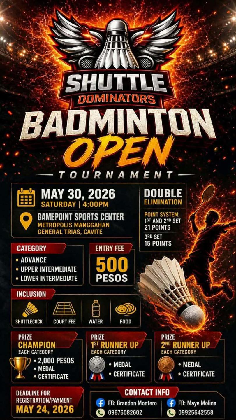 1st Shuttle Dominators Open Badminton Tournament