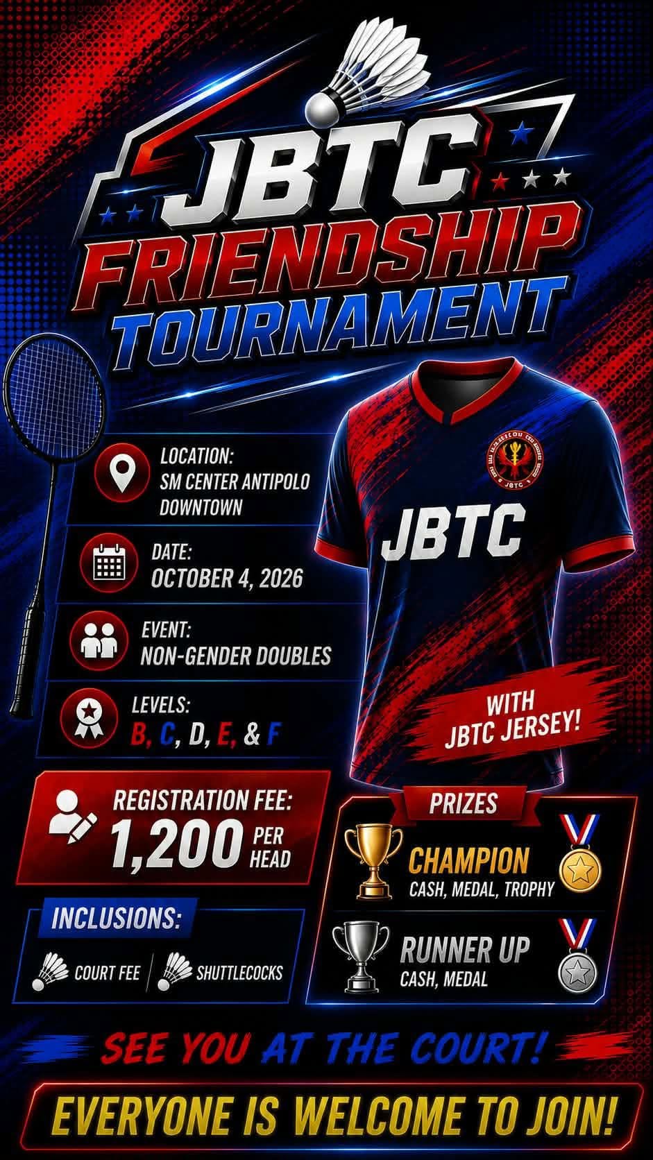 JBTC Friendship Badminton Tournament