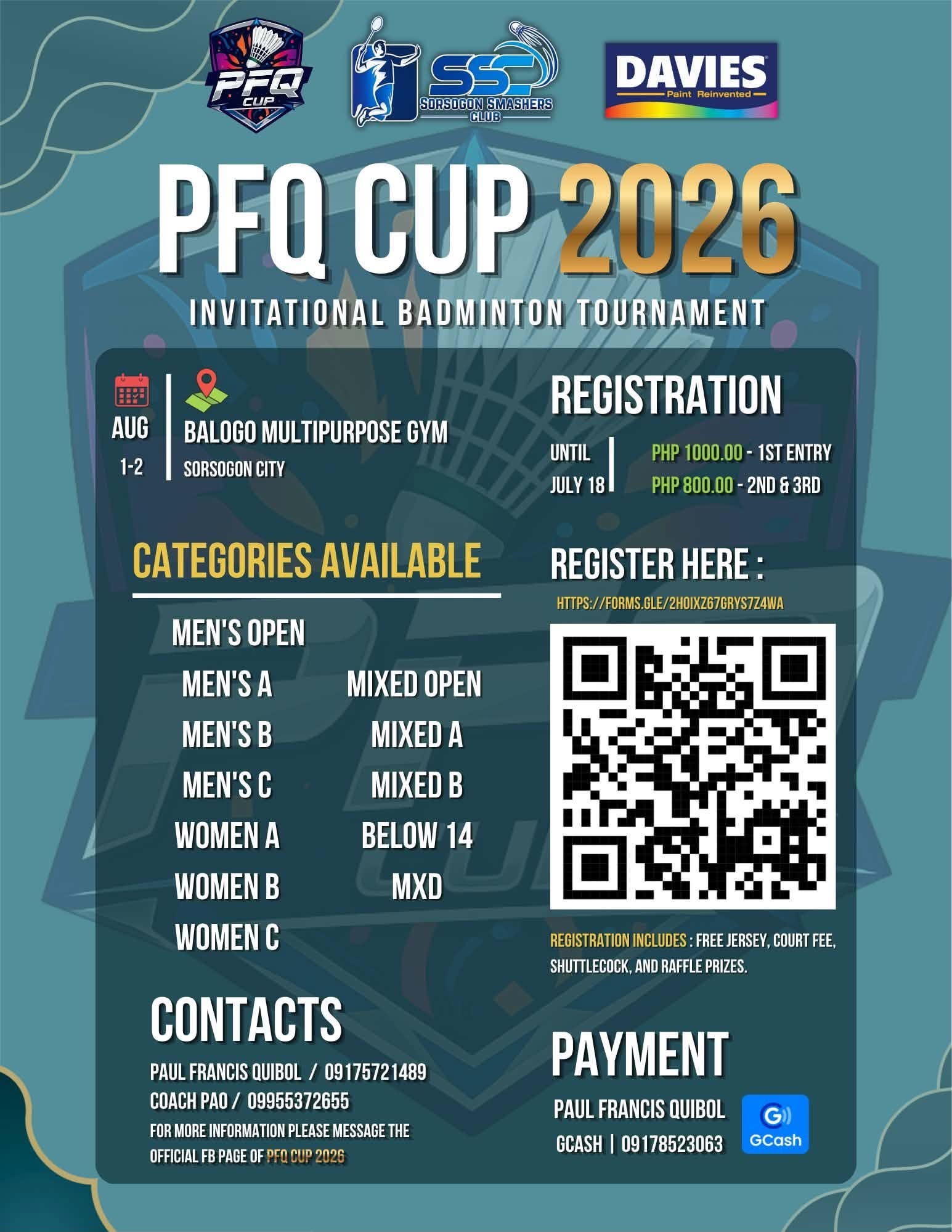 PFQ Cup 2026 - Invitational Badminton Tournament